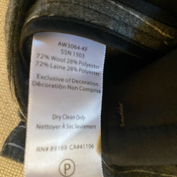 ATM ANTHONY THOMAS MELILLO GREY PINSTRIPE WOOL CUFFED TROUSER SIZE 8 - Picture 6 of 6